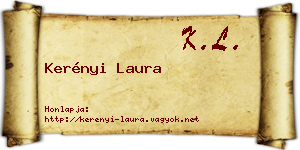 Kerényi Laura névjegykártya