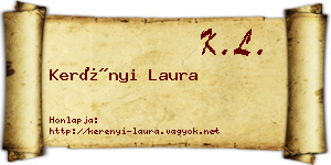 Kerényi Laura névjegykártya